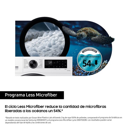 Samsung Lavadora 11kg AI Ecobubble Blanca, Clasificación Energética A WW11DG5B25AEEC Samsung Lavadora 11kg AI Ecobubble Blanca, Clasificación Energética A WW11DG5B25AEEC