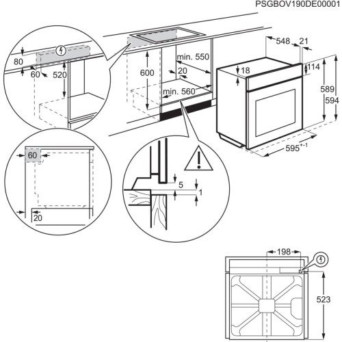 AEG Series 5000 GU5PB43FSM 72 L 3490 W Acero inoxidable AEG Series 5000 GU5PB43FSM 72 L 3490 W Acero inoxidable
