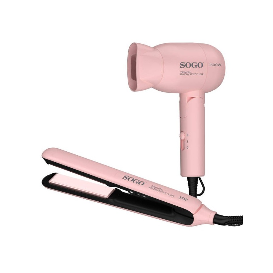 Sogo SEC-SS-3870 Utensilio de peinado Kit de peluquería Caliente Rosa Sogo SEC-SS-3870 Utensilio de peinado Kit de peluquería Caliente Rosa